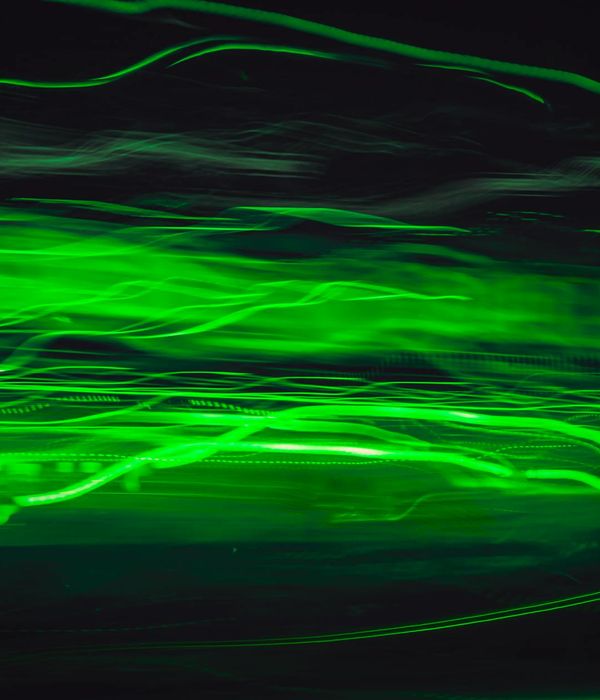 Abstract glowing lines representing flow and inner energy balance